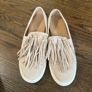 Mauve Suede Slides - Size 7.5